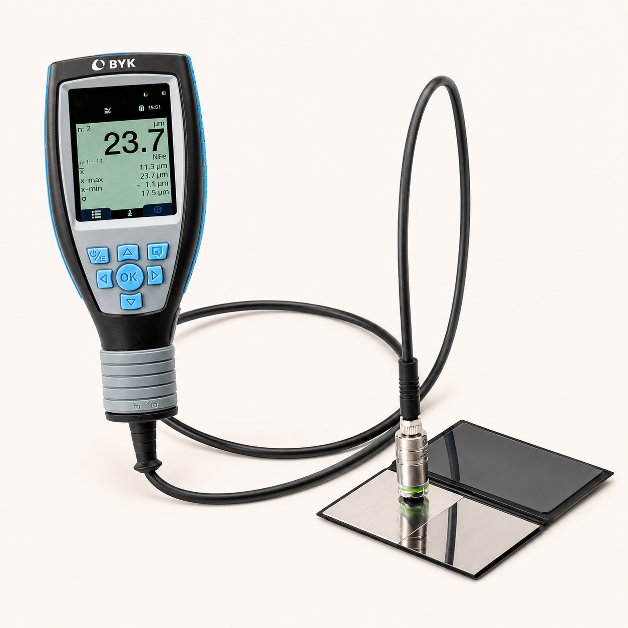 BYK dry film thickness gauge — side view