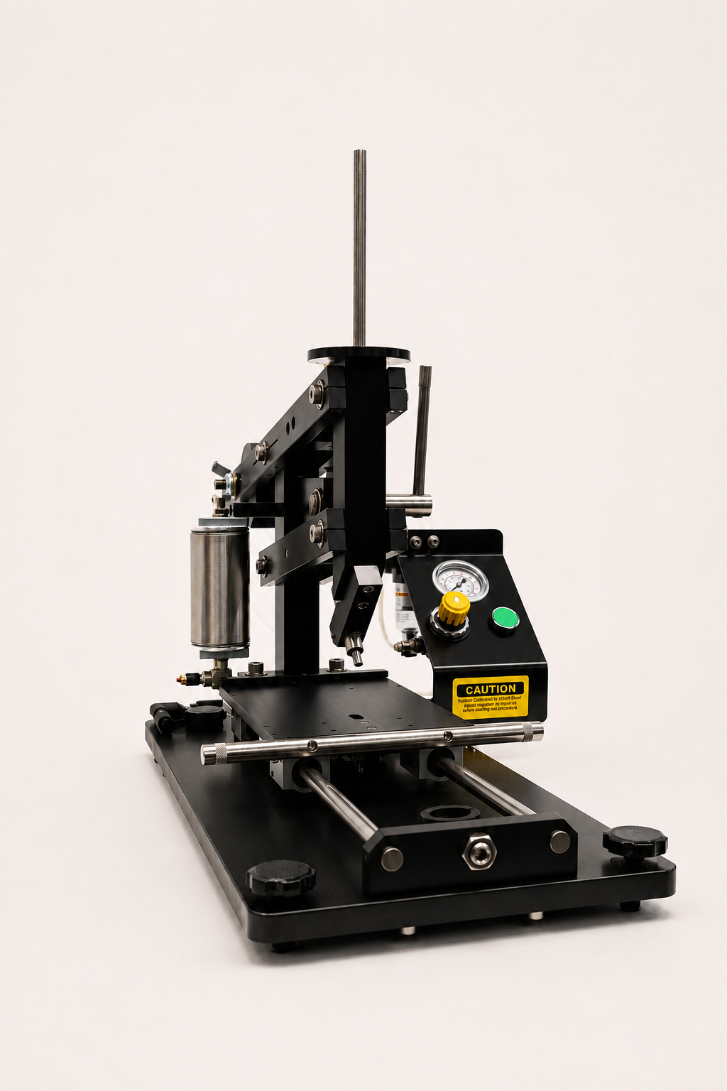 Scrape & Intercoat Adhesion Tester — detail view of the scrape head and test panel holder