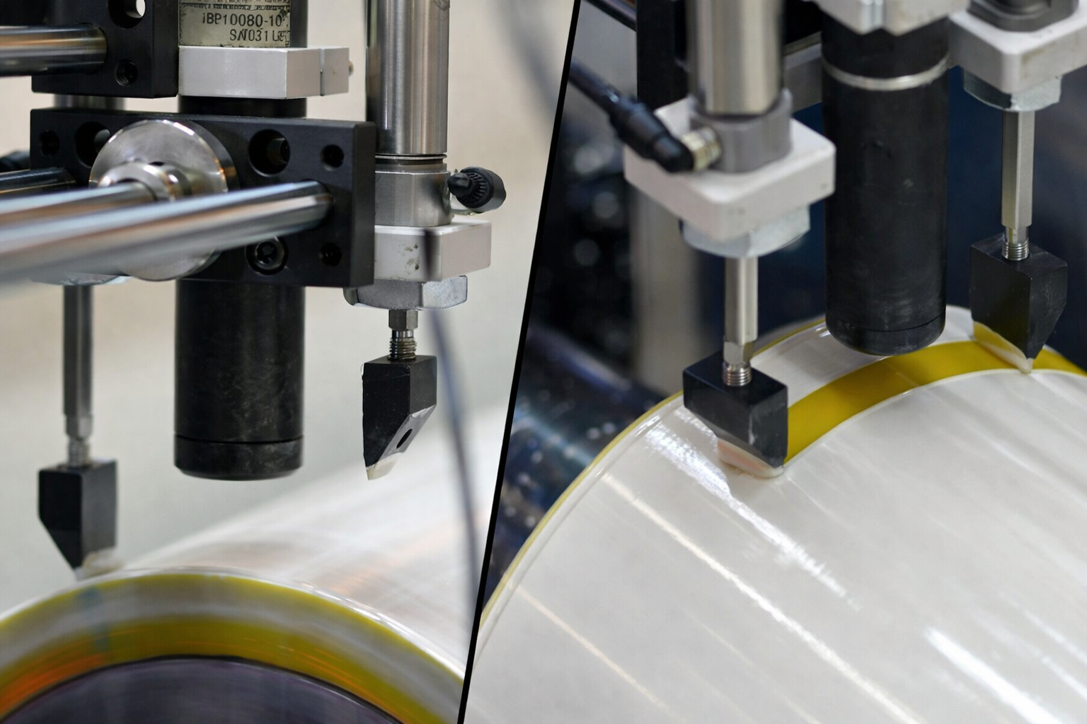 Online Wet Film Thickness Measurement (WFM) — front view of the wet film measurement system