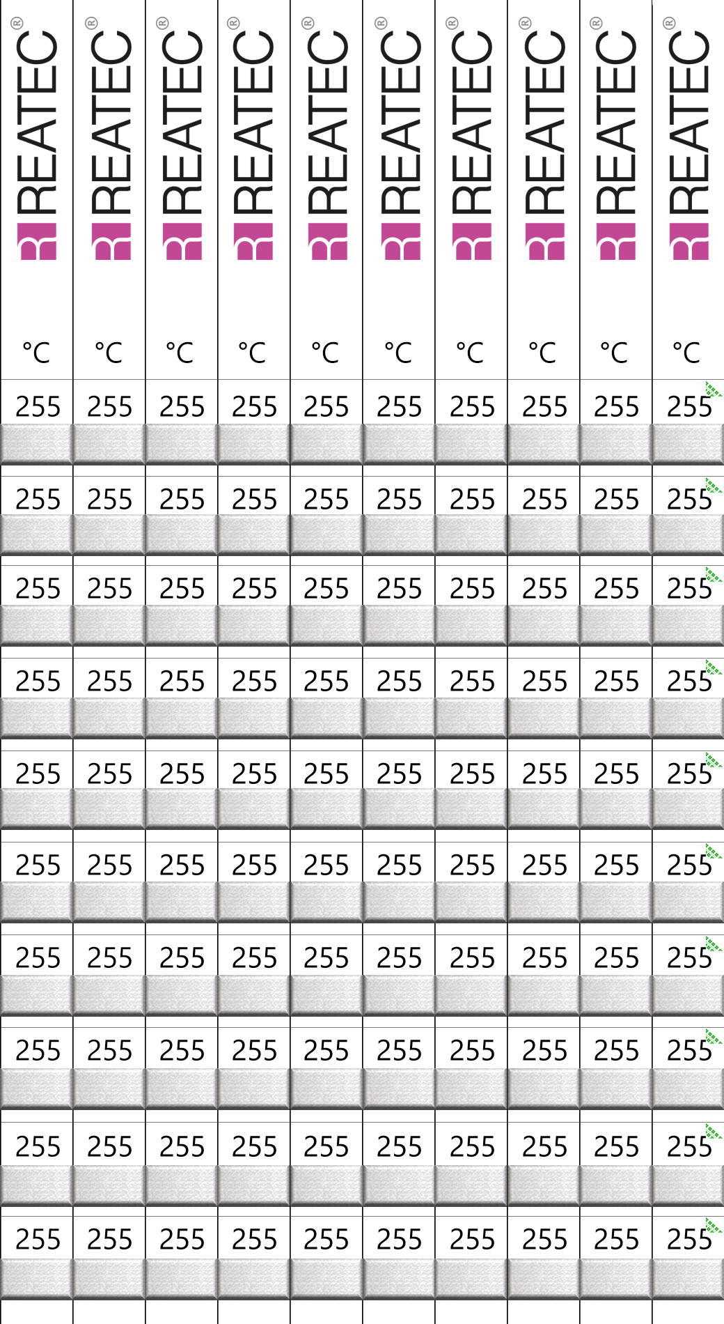 reaMini standard temperature indicator, 254°C
