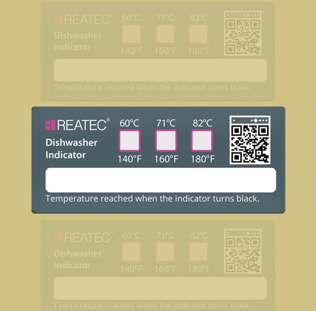 reaWash standard temperature indicator, 60/71/82°C