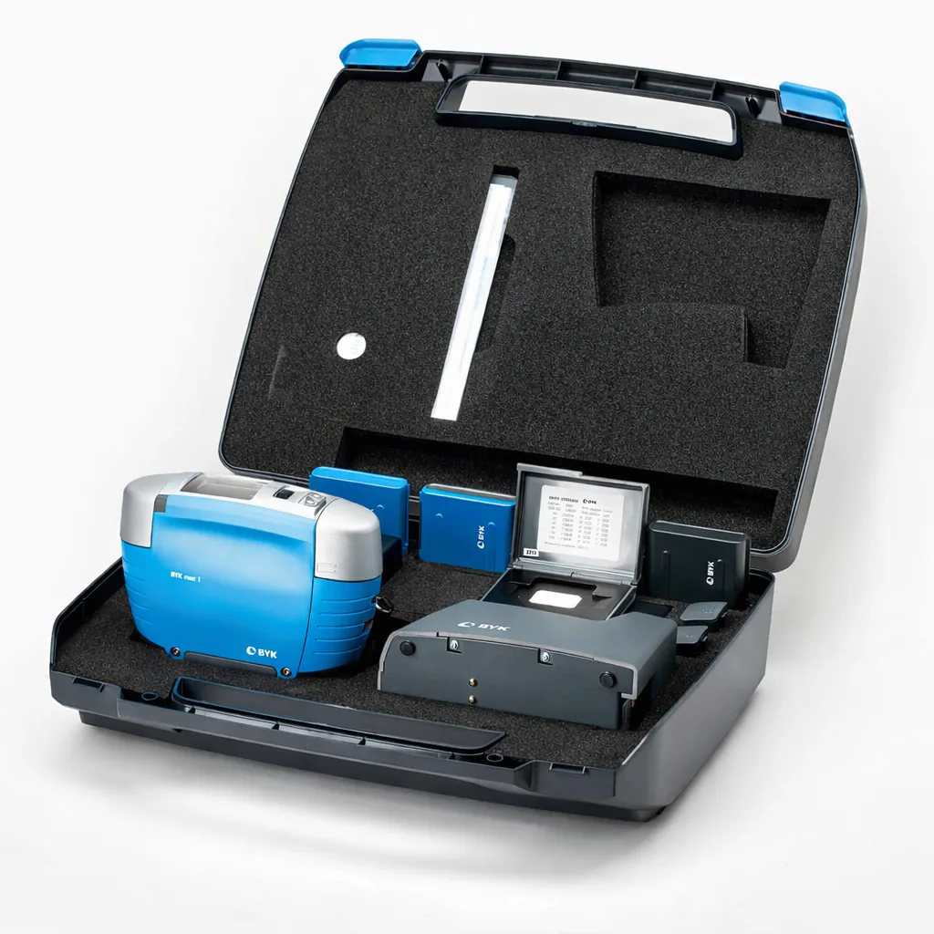 BYK-mac i carrying case with instrument, calibration standard and accessories